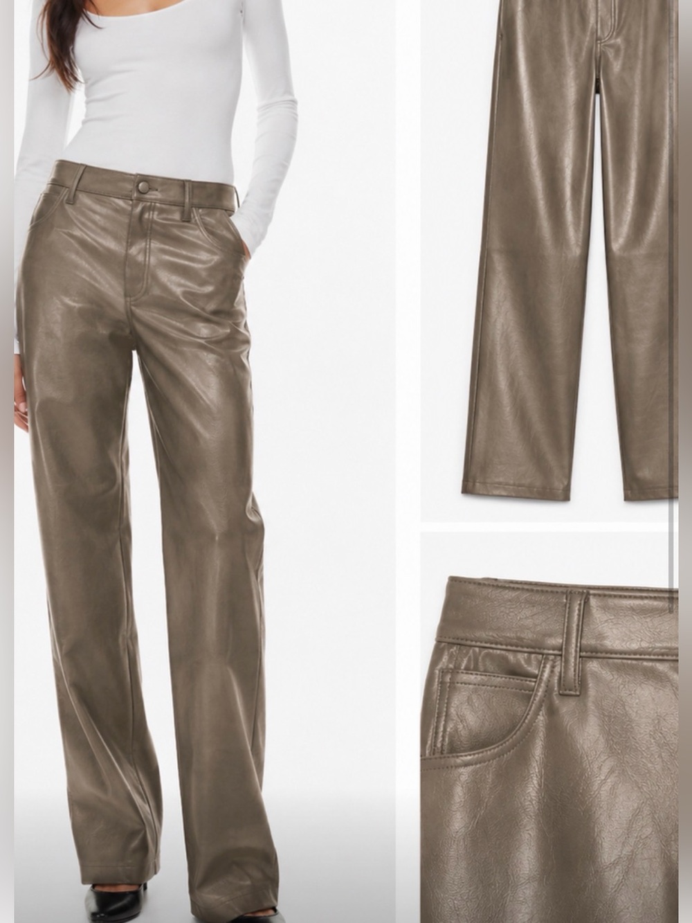 Aritzia Wilfred Melina Faux  Leather Pants - Sleek Vegan Leather